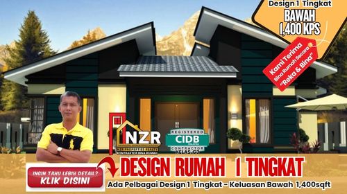 2- Design Rumah - 1 Tingkat - Bawah 1,400sqft-Pelan Lantai-Kontraktor Ubahsuai & Bina Rumah - NZR Properties