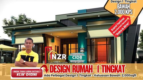 3- Design Rumah - 1 Tingkat - Bawah 2,000sqft-Pelan Lantai-Kontraktor Ubahsuai & Bina Rumah - NZR Properties