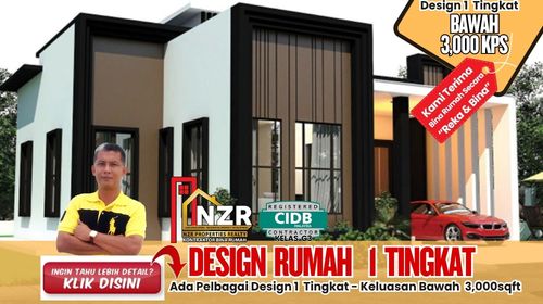 4- Design Rumah - 1 Tingkat - Bawah 3,000sqft-Pelan Lantai-Kontraktor Ubahsuai & Bina Rumah - NZR Properties