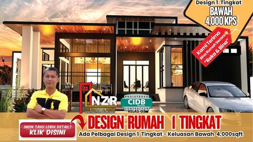 5- Design Rumah - 1 Tingkat - Bawah 4,000sqft-Pelan Lantai-Kontraktor Ubahsuai & Bina Rumah - NZR Properties