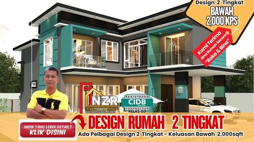 6- Design Rumah - 2 Tingkat - Bawah 2,000sqft-Pelan Lantai-Kontraktor Ubahsuai & Bina Rumah - NZR Properties