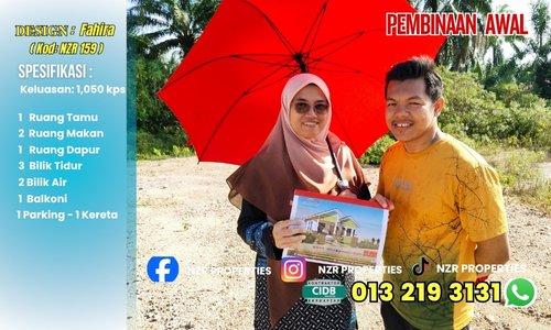 Pembinaan awal rumah pelanggan Design Fahira NZR159 di Rawang, Selangor.