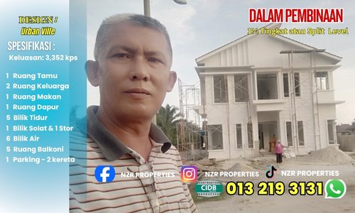 Projek pelanggan dalam pembinaan Design Urban Ville NZR313 di Bandar Puncak Alam, Selangor.