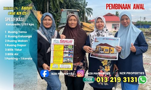 Pembinaan awal rumah pelanggan Design Baiduri NZR125 di Bangi, Selangor.
