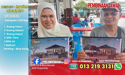 Pembinaan awal rumah pelanggan Design Impatiens NZR127 di Kajang, Selangor.