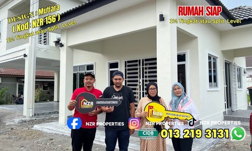 Rumah siap Design Mutiara NZR156 selepas pembinaan di Kapar, Selangor