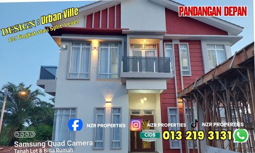 Rumah siap Design Urban Ville NZR313 selepas pembinaan di Bandar Puncak Alam, Selangor.