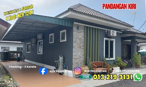 Pandangan kiri rumah siap Design Jannah NZR124 di Klang.