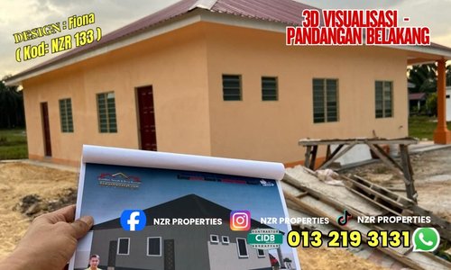 Visualisasi 3D pandangan belakang Design Fiona NZR133.