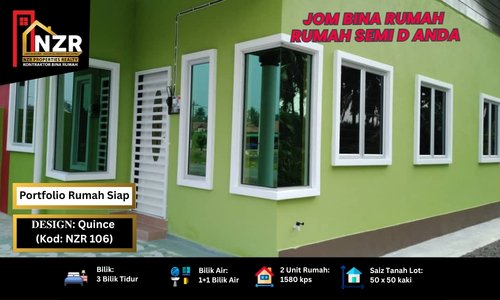 Portfolio pelanggan bina rumah Design Quince NZR106 1,580 kps di Subang Selangor