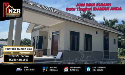 Portfolio rumah siap Design Fahira NZR159 1,050 kps 3 bilik di Rawang Selangor