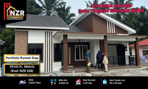 Portfolio rumah siap Design Melcia NZR158 1,117 kps 3 bilik di Jenjarom Selangor