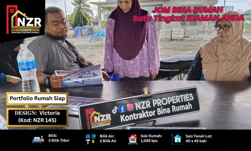 Portfolio rumah siap Design Victoria NZR145 1,085 kps 3 bilik di Kuala Selangor