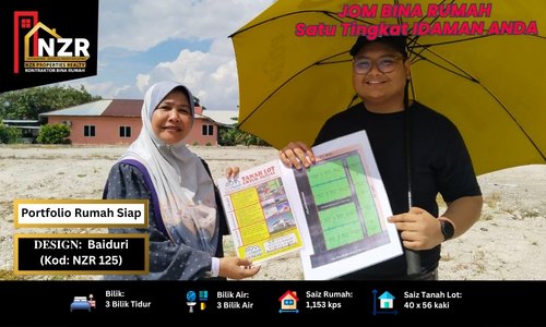 Portfolio testimoni pelanggan bina rumah Baiduri NZR125 1,153 kps 3 bilik di Bangi