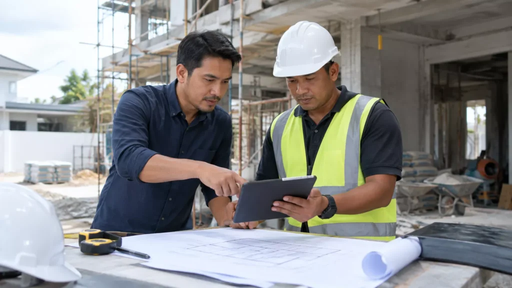 Semakan quotation bahan binaan untuk projek bina rumah