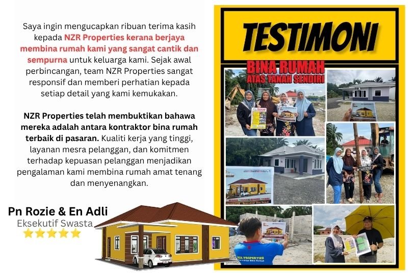 Testimoni Pn Rozie dan En Adli tentang kualiti bina rumah NZR Properties