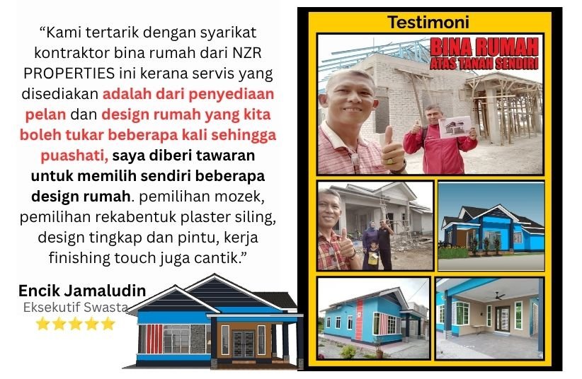 Testimoni Encik Jamaludin tentang pelan dan custom design rumah NZR Properties