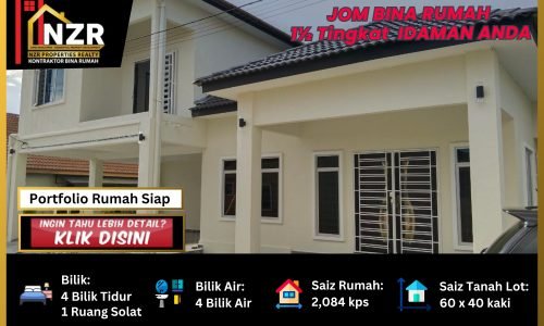 Portfolio testimoni pelanggan rumah Mutiara NZR156 1½ tingkat 2,084 kps 4 bilik 4 bilik air di Kapar