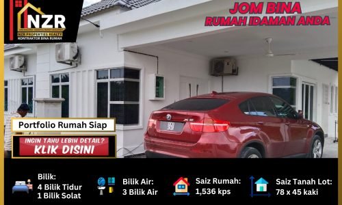 Portfolio testimoni pelanggan rumah Sapphire NZR122 satu tingkat 1,536 kps 4 bilik 3 bilik air di Sabak Bernam