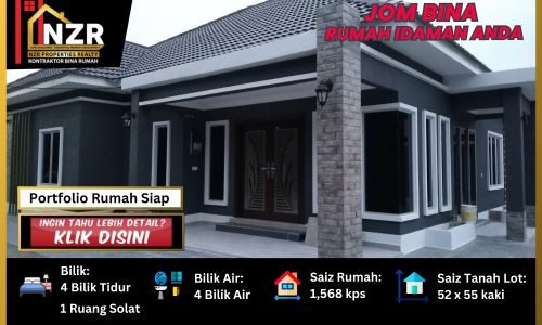Portfolio testimoni pelanggan rumah Jannah NZR124 satu tingkat 1,568 kps 4 bilik 4 bilik air di Klang